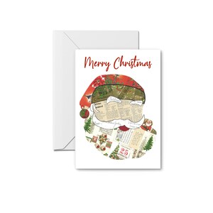 Vintage Santa Greeting Card & Notecards - Christmas Cards, Holiday Cards, Merry Christmas, Santa Holiday Card, Cute Christmas Card