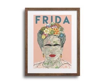 Viva La Frida - Frida Khalo Poster, Feminist Poster, Frida Print, Empowering Women, Best Friend Gift, Minimalist Art