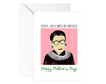 Ruth Bader Ginsburg Mother's Day Card - Funny Mother's Day Card, Happy Mothers Day Card, Mother's Day Card, Card For Mom, Best Friend Card