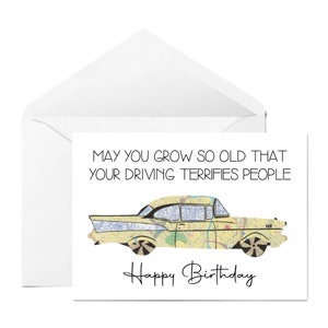 May You Grow So Old - Over The Hill, 50th Birthday Card, Getting Old Card, Funny Birthday Card, Snarky Card, Blank Birthday Card