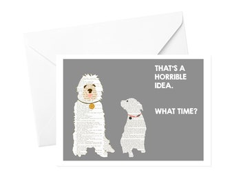That's A Horrible Idea! - Funny Greeting Card, Best Friend Card, Friendship Card, Funny Encouragement Card, Funny Birthday Card