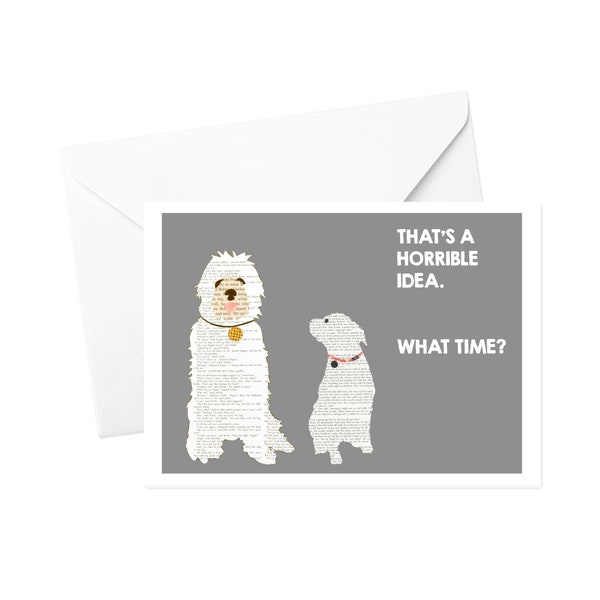 That's A Horrible Idea! - Funny Greeting Card, Best Friend Card, Friendship Card, Funny Encouragement Card, Funny Birthday Card