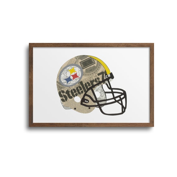 Pittsburgh Steelers Helmet Art Prints | Cards - Football Poster, Pittsburgh Wall Art, Pittsburgh Football, Steelers Print, Steelers Cards
