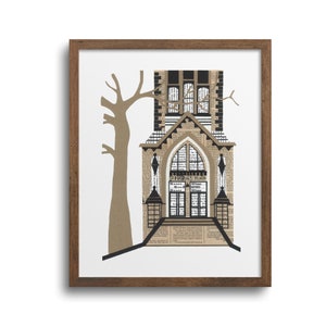 Saint Ignatius Art Poster | Notecards - St. Ignatius Cleveland, Cleveland City Art Print, Cleveland Blank Notecards