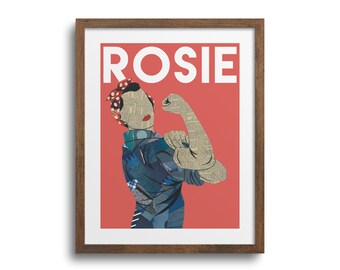 Rosie The Riveter Print - Feminist Poster, Rosie The Riveter Poster, Strong Woman Art, Best Friend Gift, Empowering Women