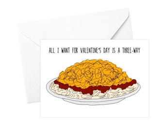 Cincinnati Chili Valentine's Card - Funny Valentine's Card, Cincinnati Ohio, Cincinnati Chili, Skyline Chili, Cincinnati 3 Way Chili