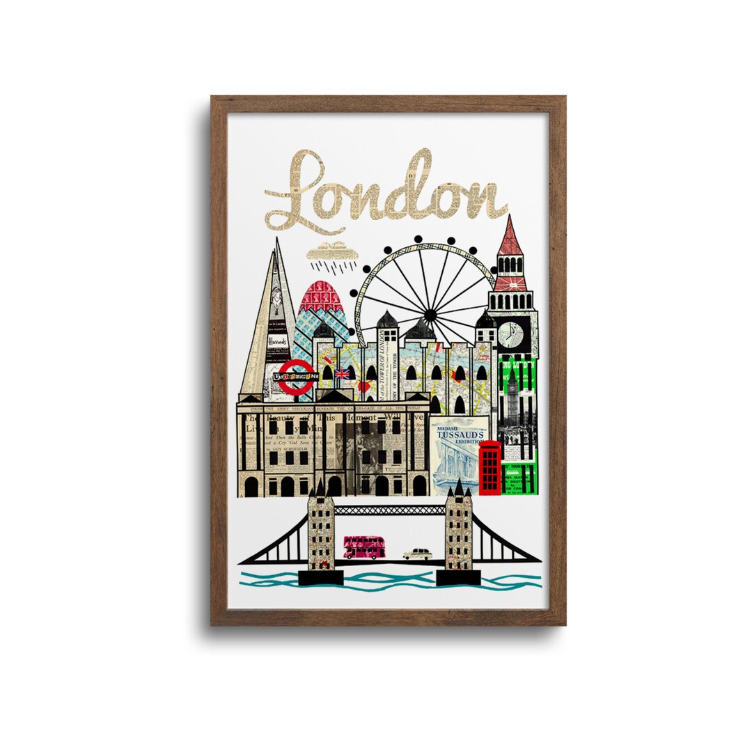 London Skyline Poster Notecards London Skyline Art Print, London Skyline Cards, London City Art