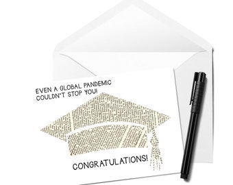 Funny Graduation Card - Pandemic Graduation, Class of 2025, Graduation Card, Funny Grad Card, 2025 Graduation Greeting Card