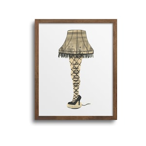 A Christmas Story Leg Lamp Prints | Notecards - Leg Lamp Poster, A Christmas Story Cards, Leg Lamp Fragile, Christmas Story Art