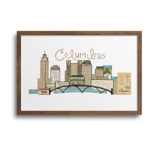 Columbus Ohio Skyline - Columbus Print, Columbus Poster, Columbus Cityscape, Columbus Ohio Art, Columbus Notecards