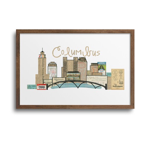 Columbus Ohio Skyline Columbus Print Columbus Poster Etsy