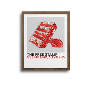 The Free Stamp Cleveland Landmark Art Prints - The Free Stamp Cleveland, Cleveland City Art, Cleveland Ohio Wall Art, Cleveland Wall Art