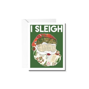 Funny Christmas Card Santa Sleigh- Funny Greeting Card, Funny Holiday Card, Snarky Christmas Card, Best Friend Card, Santa Card