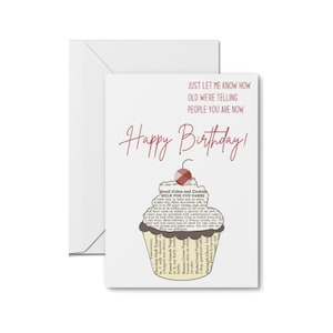 Birthday Card..How Old Are You? - Happy Birthday Card, Humorous Birthday Card, Funny Birthday Card