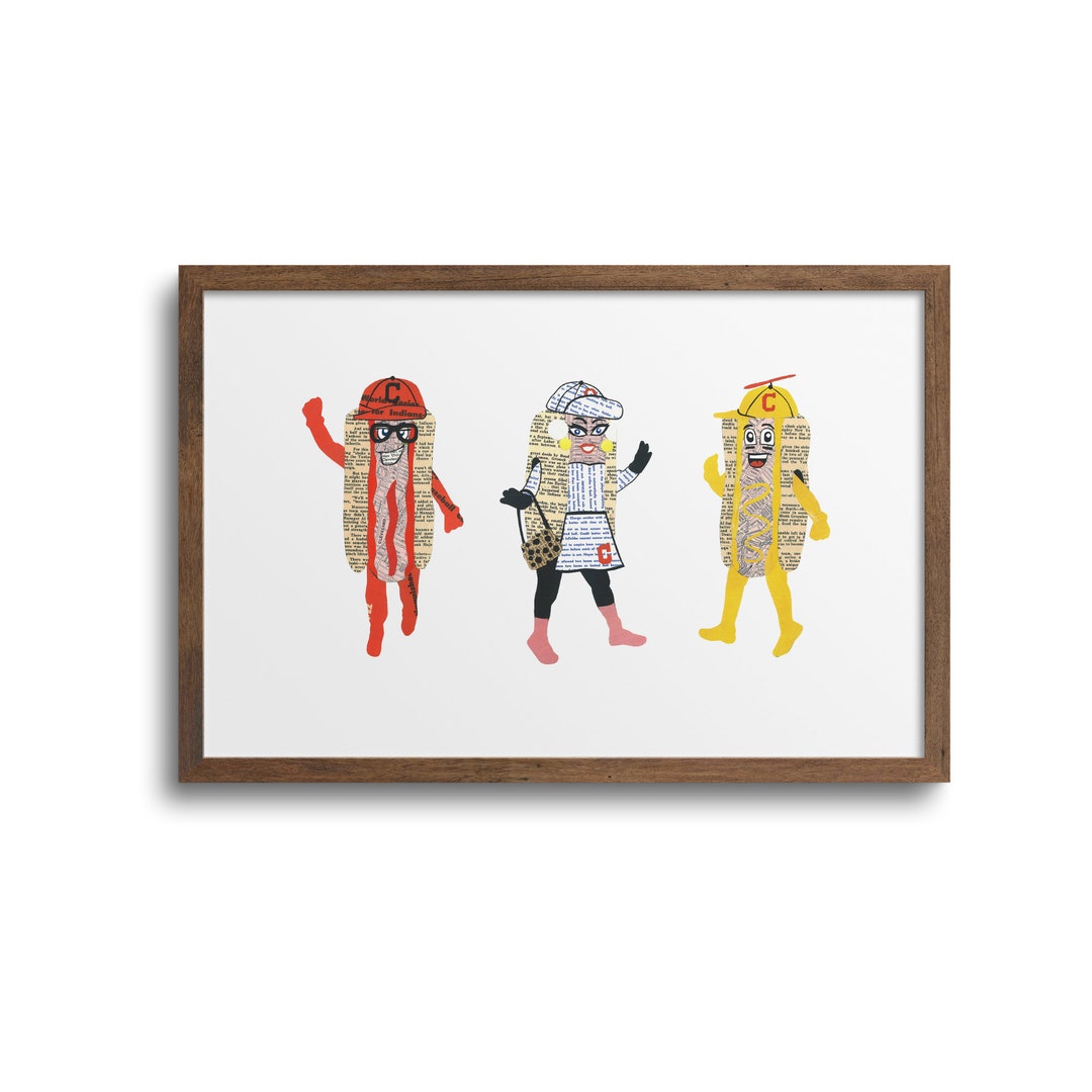 Cleveland Guardians Hot Dogs Mustard, Ketchup, Onion Prints Cleveland
