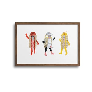 Cleveland Guardians Hot Dogs Mustard, Ketchup, Onion Prints - Cleveland Baseball, Cleveland Indians, Cleveland Hot Dogs Races, Cleveland Art