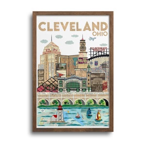 Cleveland Sailboat Skyline Prints | Notecards