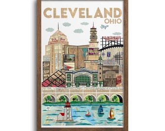 Cleveland Sailboat Skyline Prints | Notecards