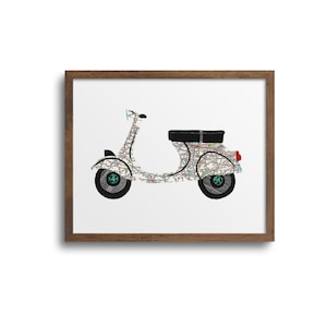 Vespa Scooter Print / Notecards - Vespa Print, Vespa Poster, Vespa Scooter, Retro Scooter Art, Vespa Gift