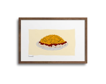 Cincinnati Chili Print - Cincinnati Landmark, Skyline Chili, Cincinnati City Art, Cincinnati Ohio, Famous Chili