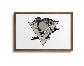 Pittsburgh Penguins Prints | Notecards - Pittsburgh Wall Art, Pittsburgh Penguins Poster, Hockey Poster, Hockey Cards