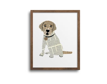 Puppy Art Prints | Notecards - Lab Puppy Art Print, Puppy Dog Art Print, Nursery Wall Art, Lab Art Print