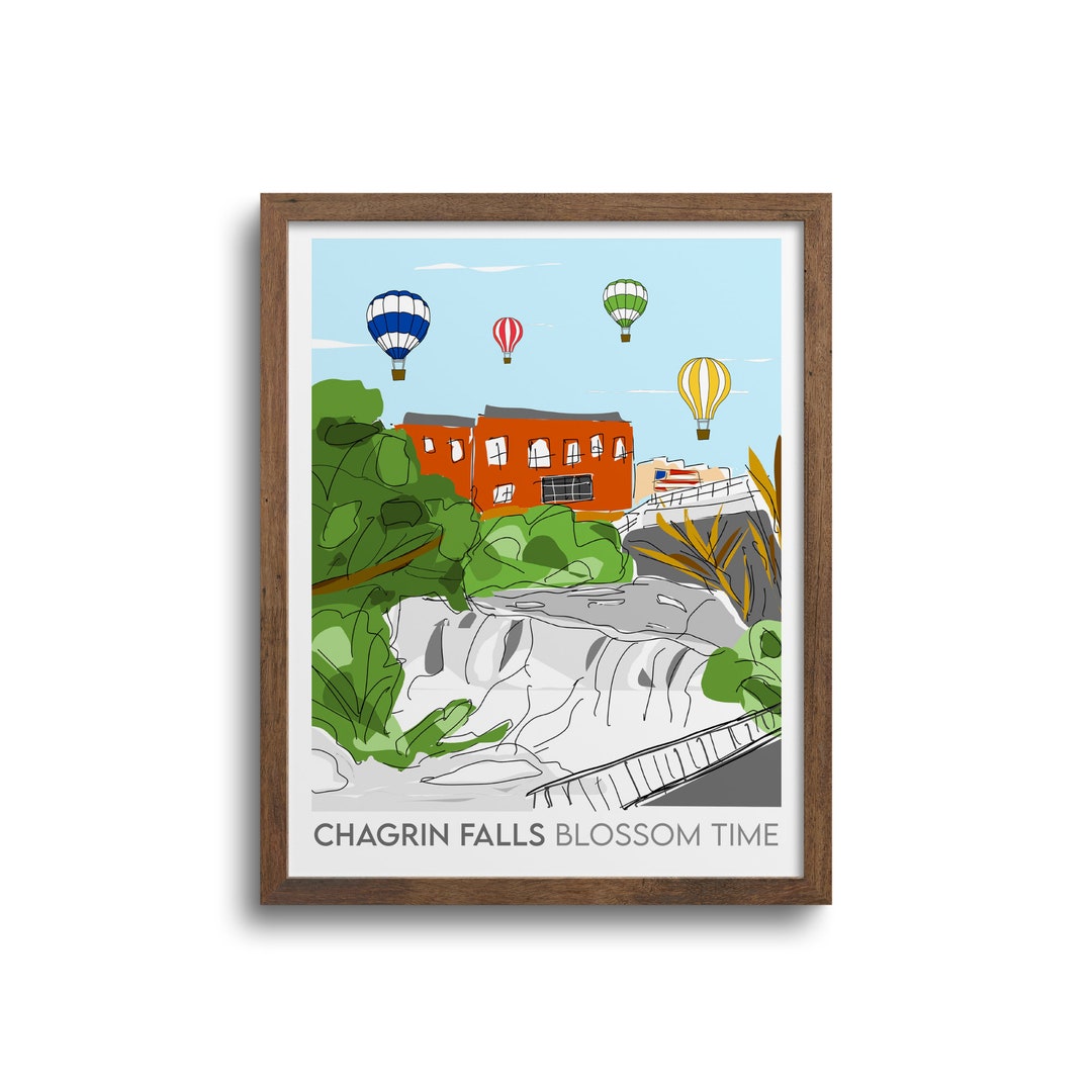 Chagrin Falls Blossom Time Art Print Chagrin Falls Poster, Chagrin