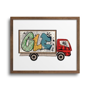 Cleveland Graffiti Art Print - Cleveland Street Art, Cleveland Wall Art, Cleveland City Art, Cleveland Ohio Poster, Urban Wall Art