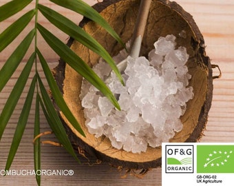 Certifié biologique par OF&G Meilleure qualité dans les cultures britanniques Live Water Kéfir Grains Tibicos par Kombuchaorganic® Ukas Lab Tested (ALS Global)