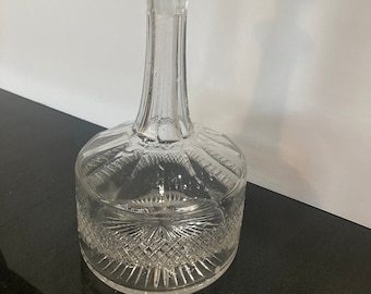 Crystal Decanter Cocktail Pitcher Glass Barware Bar MCM Mid-Century Modern