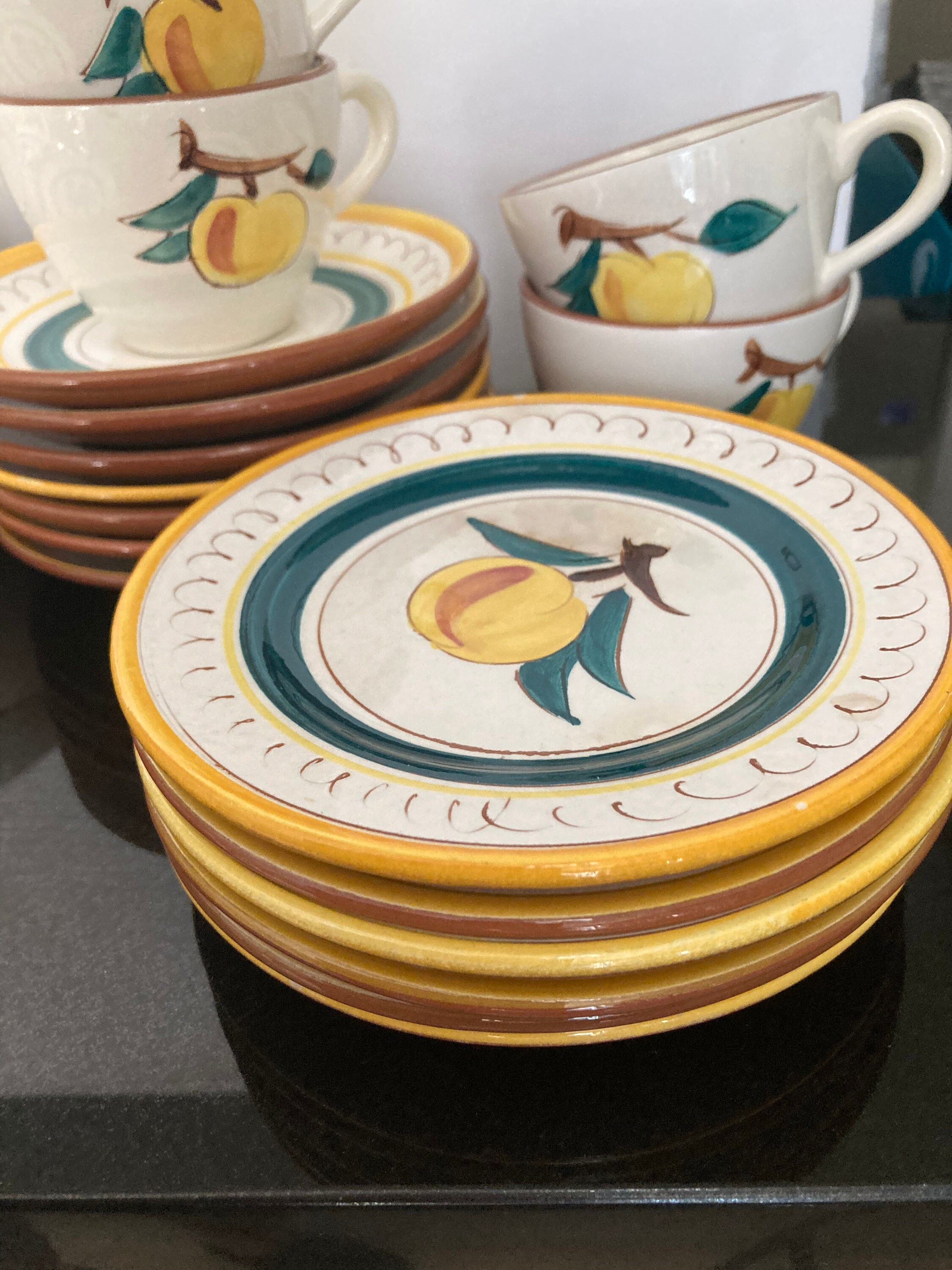 Stangl Fruit Pattern Dishes 28 Pieces Dish Set Trenton Hand Painted
