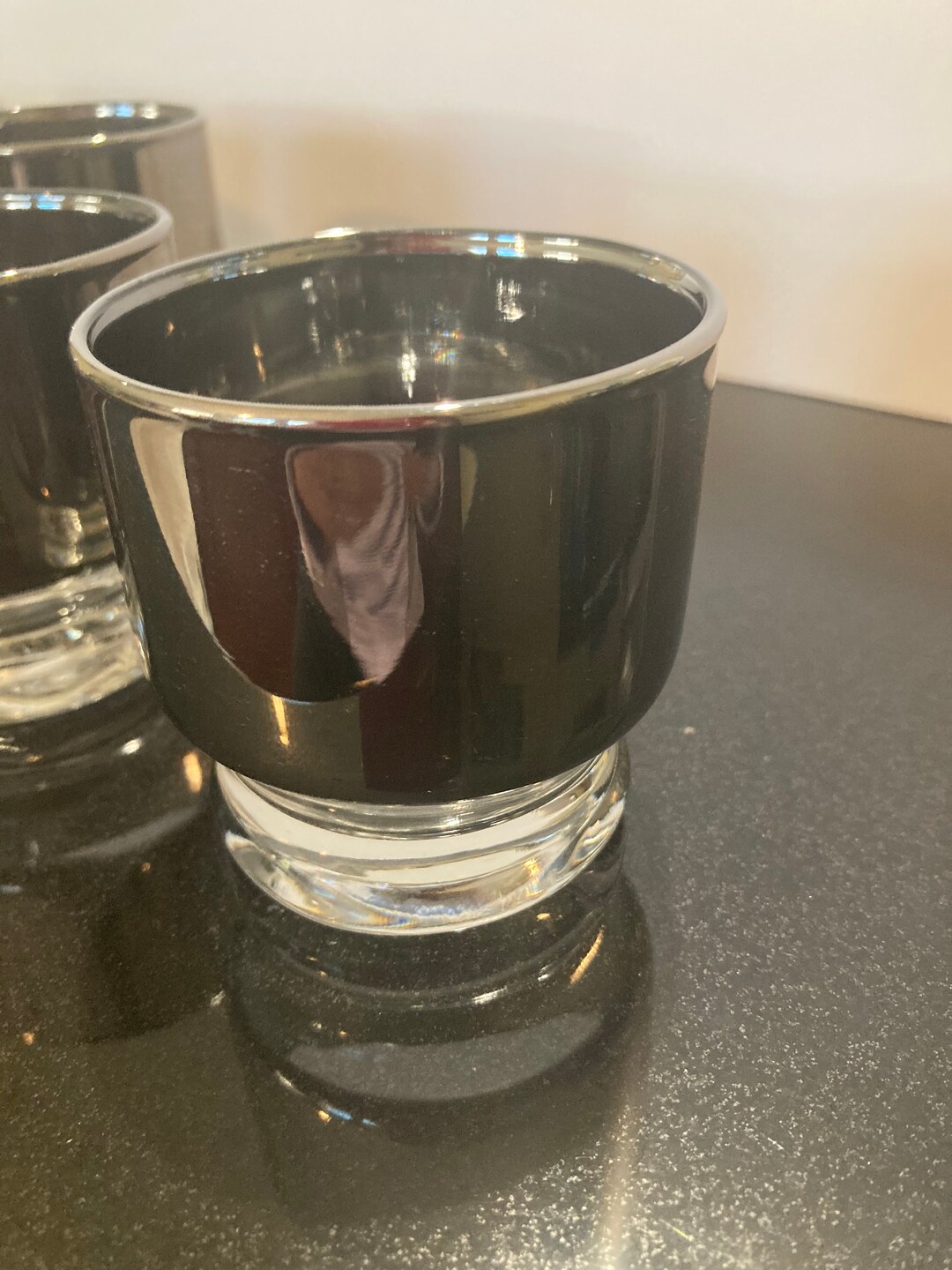 Footed Low Ball Rocks Glasses Barware Dorothy Thorpe MCM Mid Century ...
