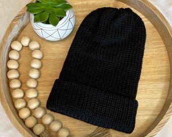 Handmade Knit Beanie: Soft Acrylic Winter Hat
