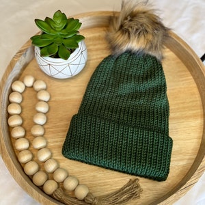 The Elliot Beanie, Sage Beanie, Green Beanie, Winter Beanie, Handmade Beanie, Knit Beanie