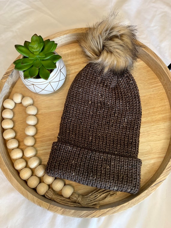 The Elliot Beanie, Mocha Tweed Beanie, Brown Beanie, Taupe Beanie
