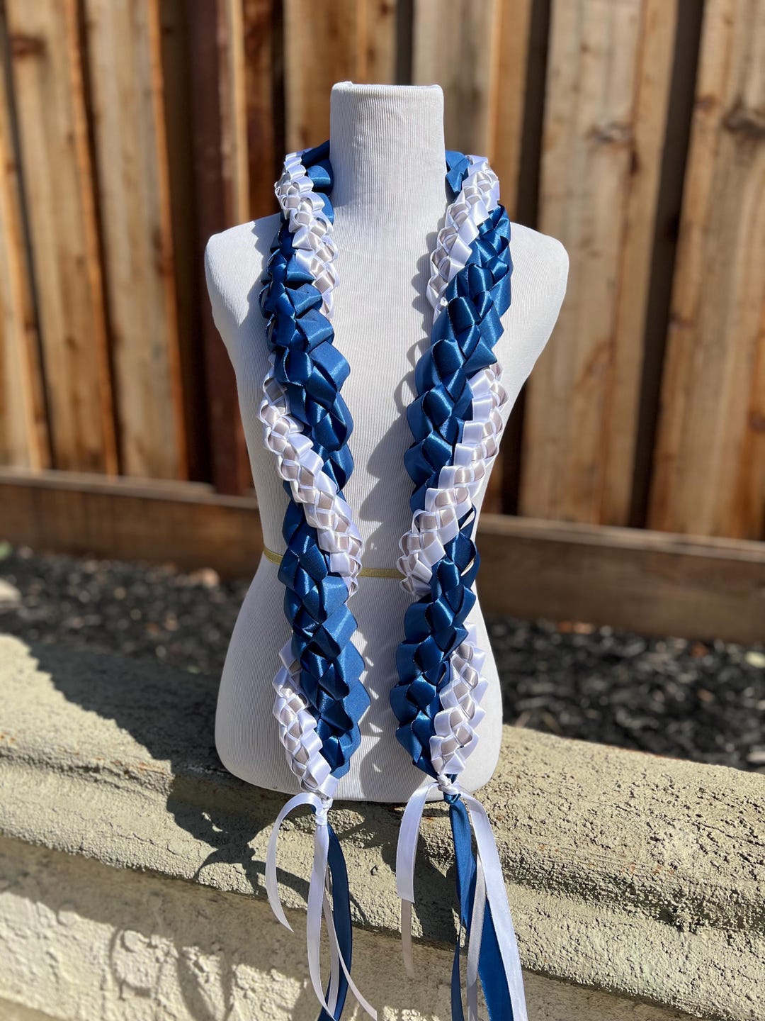 Personalized Braided Satin Ribbon Lei for Graduation or Celebration ...