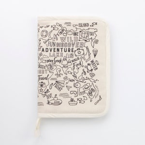 Explore the World Organic A5 Activity Zip Around Case - Diary Journal Notebook Cover Case - Kids Crayon Kit - Coloring - Pencil Case