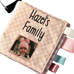 Personalisiertes Stoff Fotobuch: Deluxe Handmade Baby Memory Buch, Sensorisches Spiel Geschenk