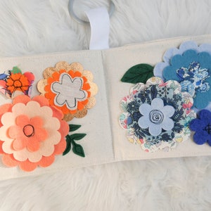Personalized Fabric Flower Quiet Book Book of Flowers Handmade for You Amazing Gift Baby Shower Australian Baby Books Colours image 5