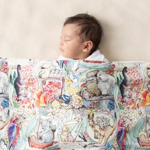 Australian Wild - May Gibbs - Baumwolle & Minky - Kuscheltier / Lovey / Decke - Handgemacht - Koala, Wildtiere - Neutral - Unisex - Aussie Tiere