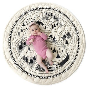 Organic Village Spieldecke - Baby Krabbeldecke / Baby Krabbeldecke / Baby Krabbeldecke im Auto - Original Design