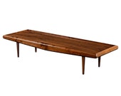 Refinished Adrian Pearsall Mid-Century Modern Walnut Coffee Table