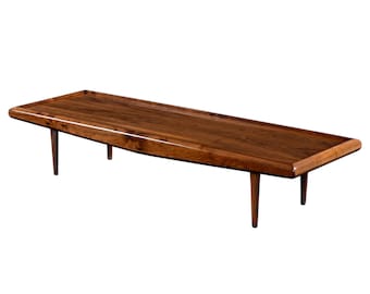 Refinished Adrian Pearsall Mid-Century Modern Walnut Coffee Table