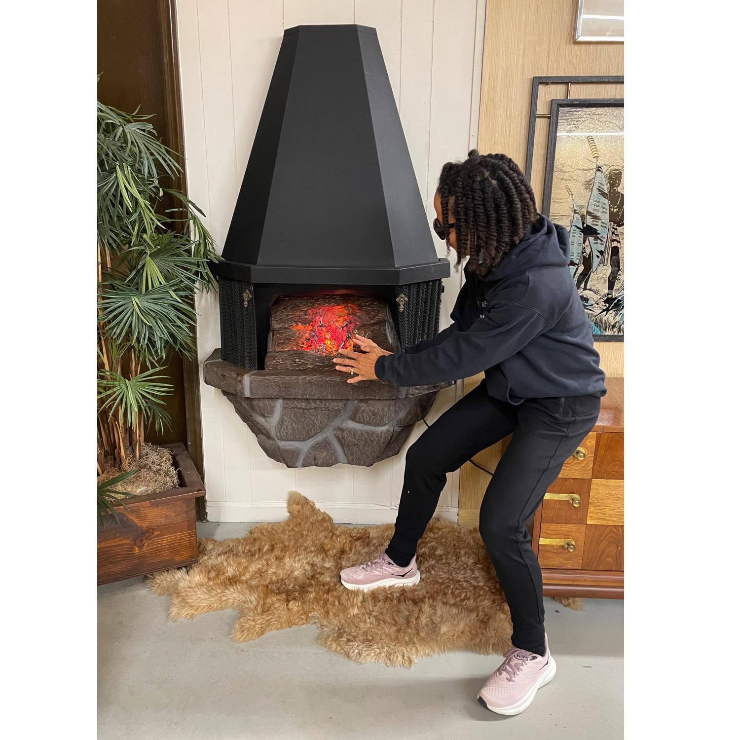 Vintage Sears Electric Fireplace