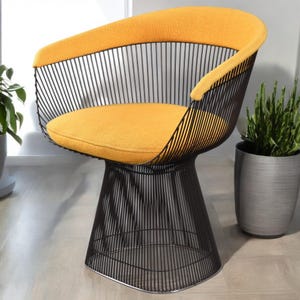 1972 Original Warren Platner for Knoll Yellow Metallic Armchair