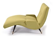 Restored Green Adrian Pearsall Style Mid-Century Modern Wave Chaise Lounge