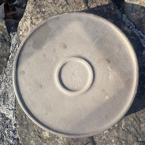 Signed Mid-Century Modern Danish Blue Stoneware Bowl Dish with Bird image 7