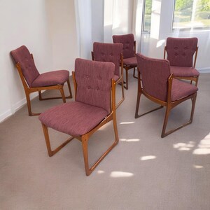 6 Restored Danish Teak Vamdrup Stolefabrik Mid-Century Modern Dining Chairs