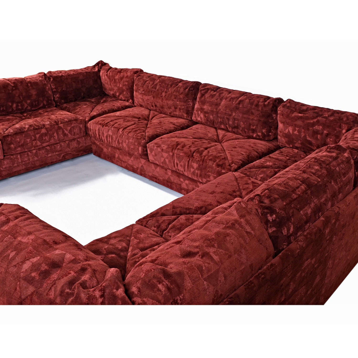 Burgundy 2024 sectional couch