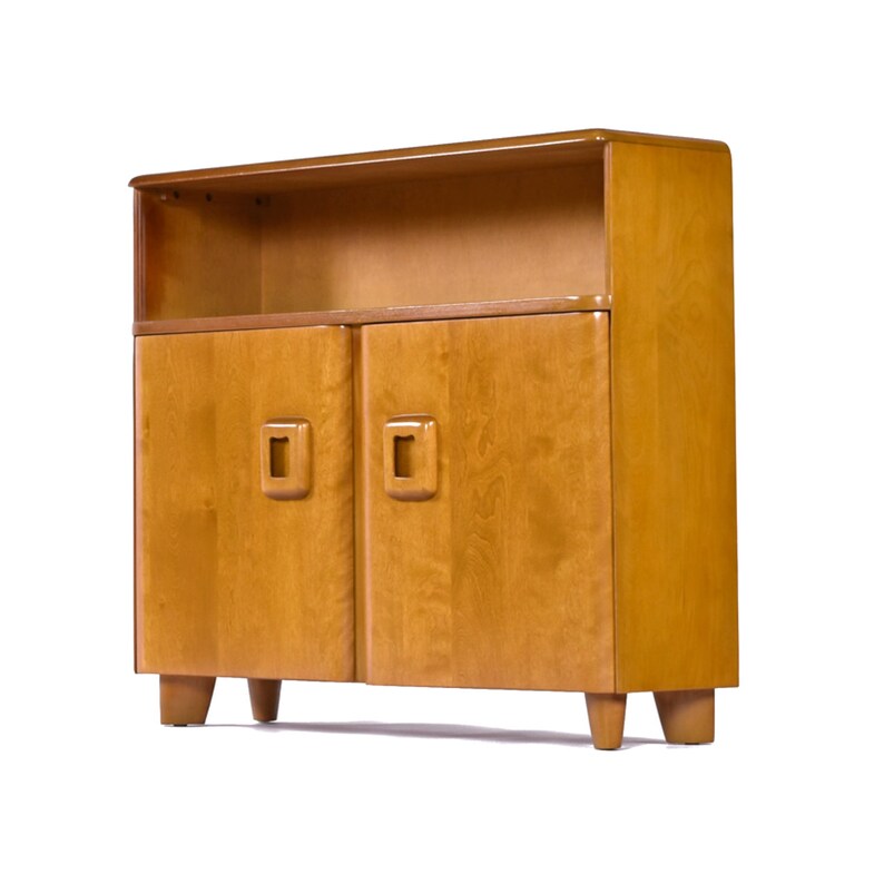 Restored Heywood Wakefield Wheat Finish M326 Cabinet Bookcase image 4